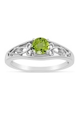 outstanding white gold peridot gemstone birthstone baby ring